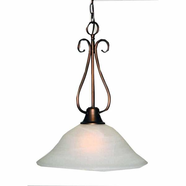 Filament Design Lenor 1-Light Antique Bronze Incandescent Ceiling Semi-Flush Mount Light