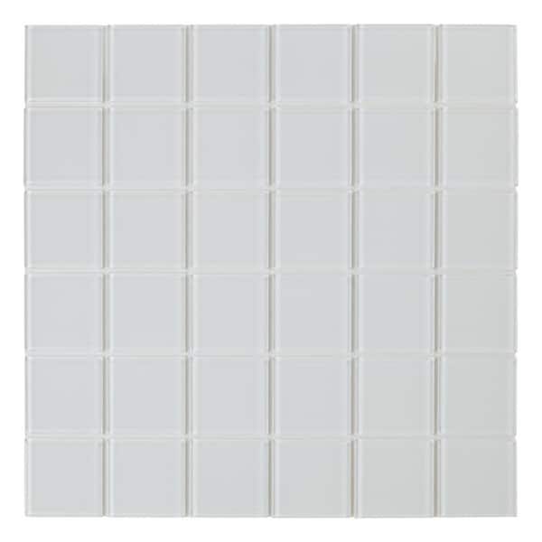 SpeedTiles Take Home Sample - Orchid White 4 in. x 4 in. Marble Peel and Stick Wall Mosaic Tile (0.11 sq.ft./ 1-pack)