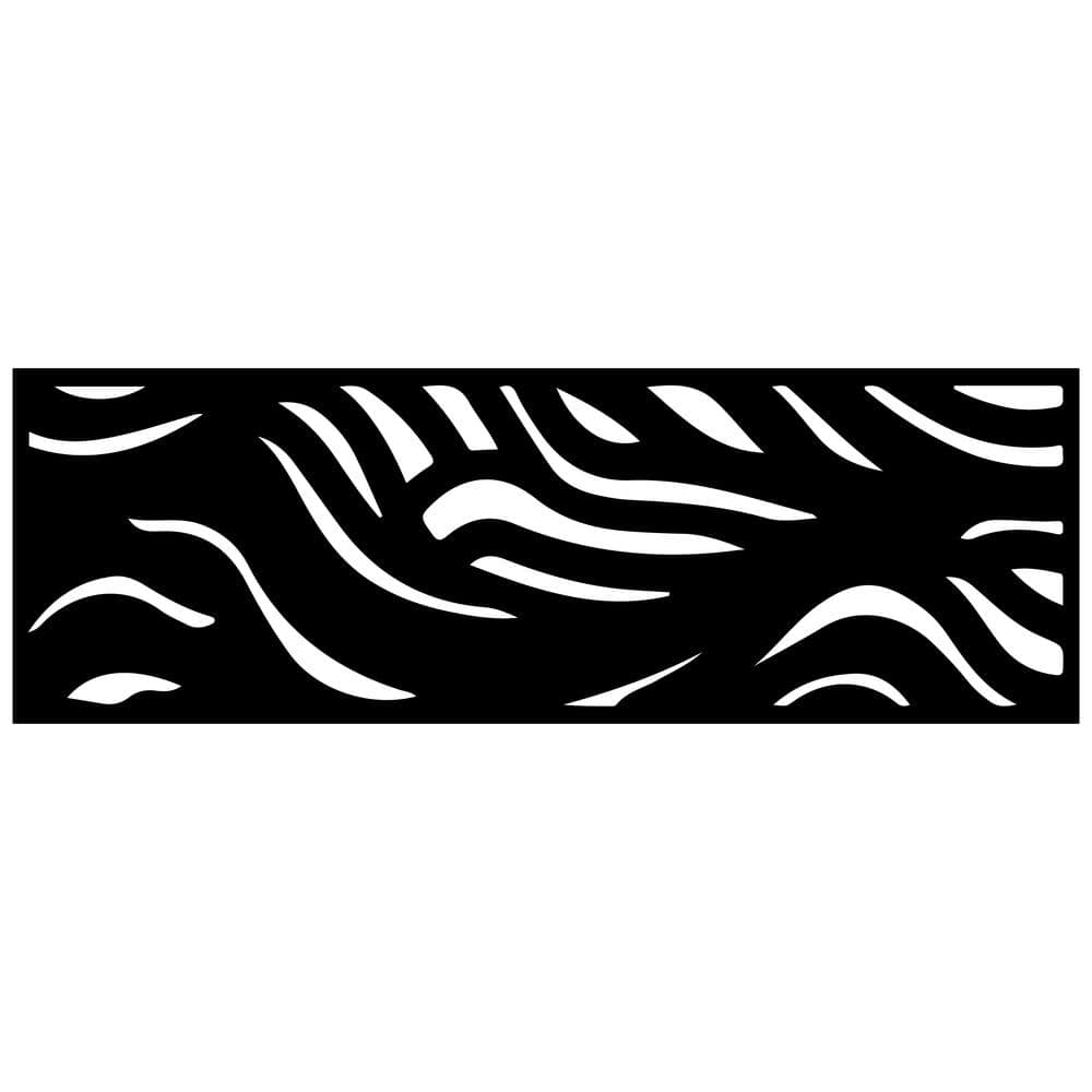 Waves 16 in. x 48 in. Galvanized Black Steel Decorative Screen Panel Wall and Fence Extension Privacy Panel price history on PriceWatchPro