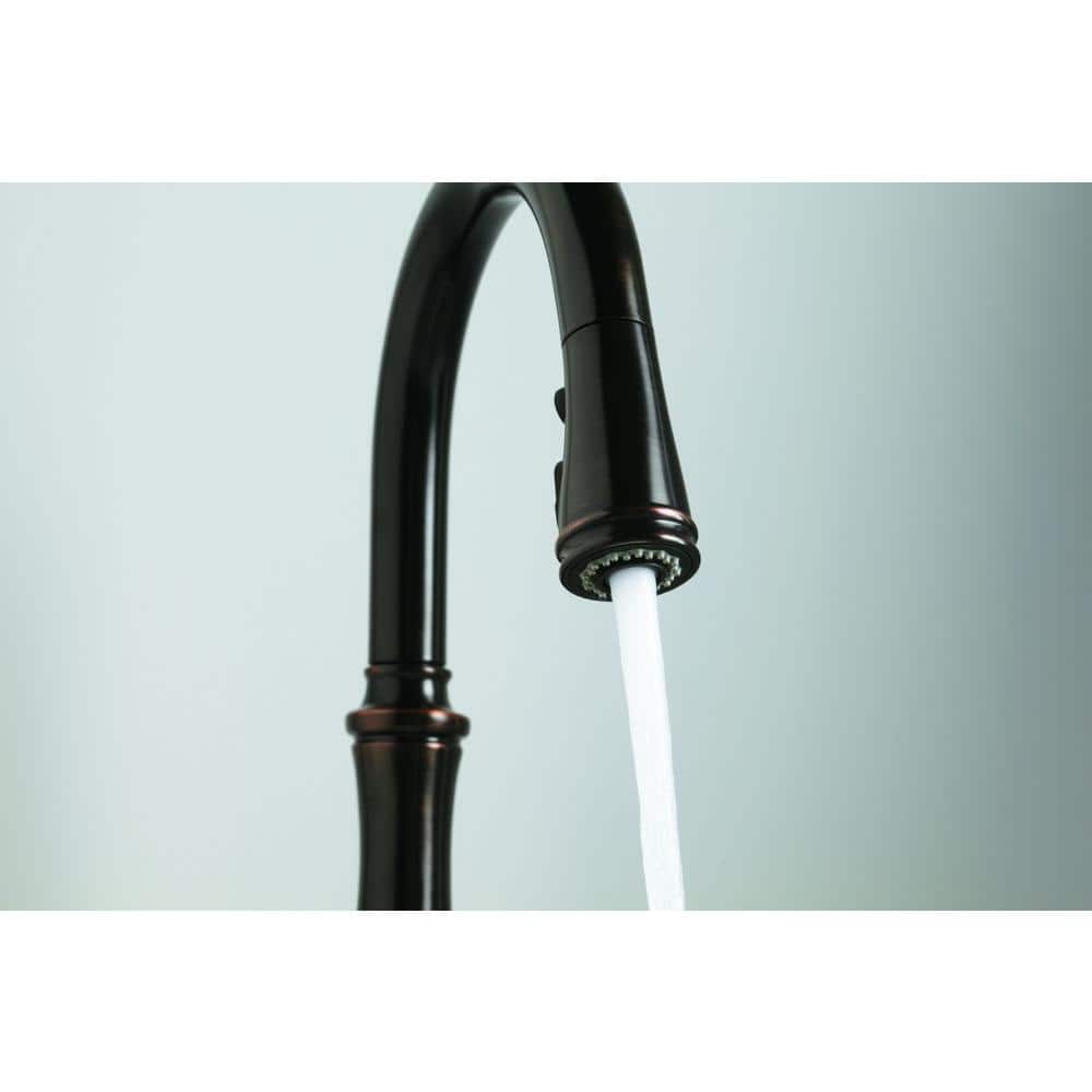 Oil-Rubbed Bronze Pull-Down Kitchen Faucet with Spray