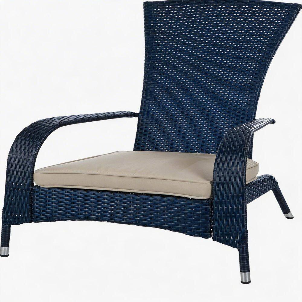 Outdoor Navy Blue Steel All-Weather Lounge Adirondack Arm Chair price history on PriceWatchPro