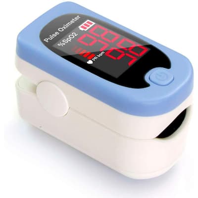 Pulse and Blood Oximeter Monitors and Trackers with Red LED Display (1-Pack)