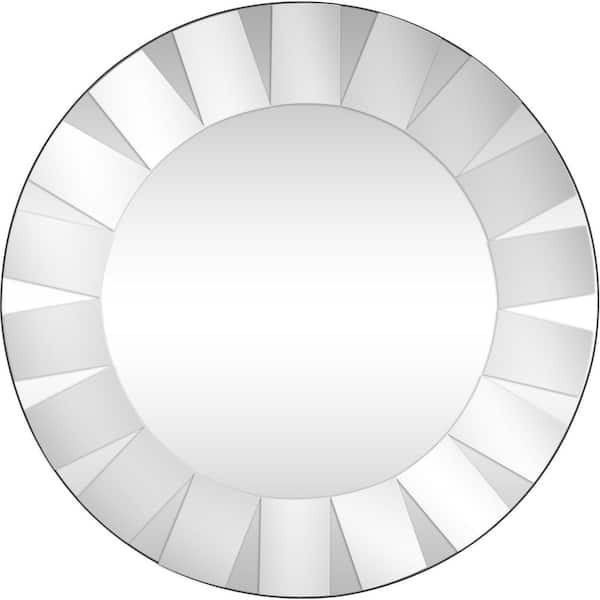 Camden Isle Glass 30 in. H x 30 in. W Casual Round Framed Classic Accent Mirror