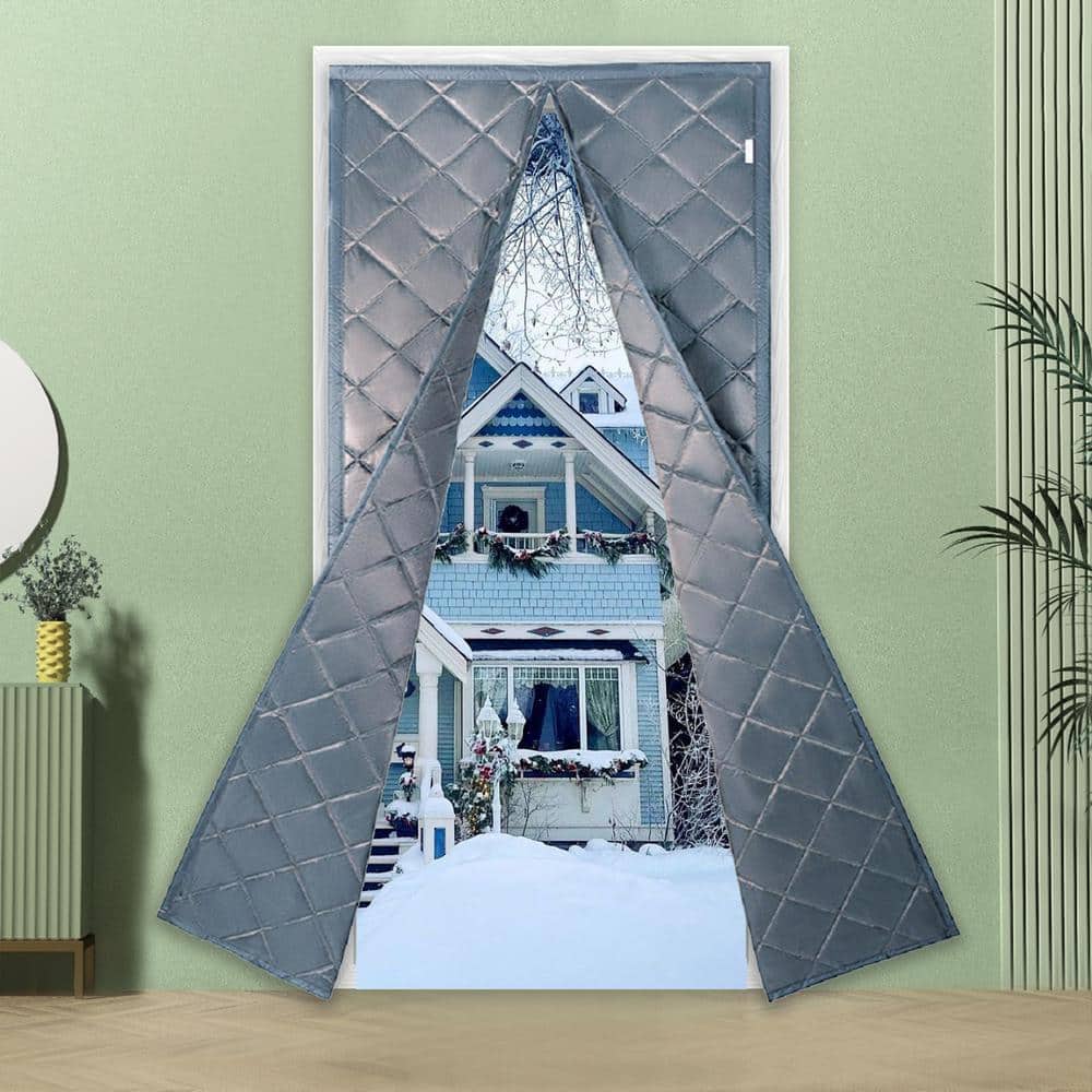 Wellco 35.5 in. x 94.5 in. Gray Home Plastic Thermal Insulated