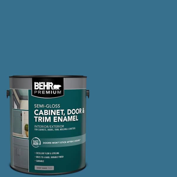 1 gal. #M490-6 Living Stream Semi-Gloss Enamel Interior/Exterior Cabinet, Door & Trim Paint