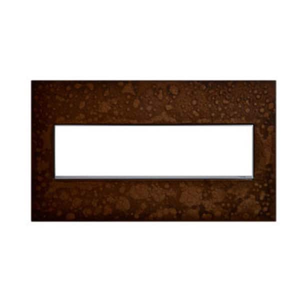 Legrand adorne 4 Gang Decorator/Rocker Wall Plate, Hubbardton Forge Bronze (1-Pack)