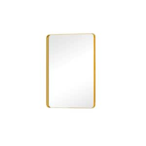 Rectangular Wall Mounted Mirror Bathroom Vanity Mirror 22 in.x 30 in. in Gold