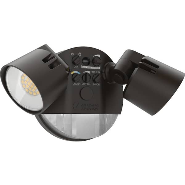 Lithonia Lighting Contractor Select HGX Dark Bronze Motion Activated Outdoor Integrated LED Flood Light with Photocell