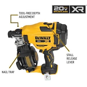 20V MAX Lithium-Ion 15-Degree Cordless Roofing Nailer Kit with 1-1/4 in. x 0.120-Gauge Coil Roofing Nails (7,200-Pack)