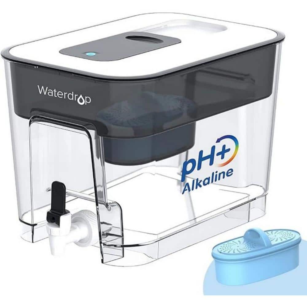 Waterdrop 40-Cup Large Clear and Black Water Filter Dispenser