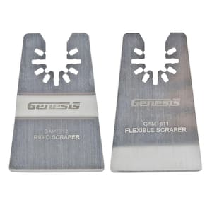 Universal Quick-Fit Scraper Blade Set with Rigid Scraper and Flexible Scraper (2-Piece)