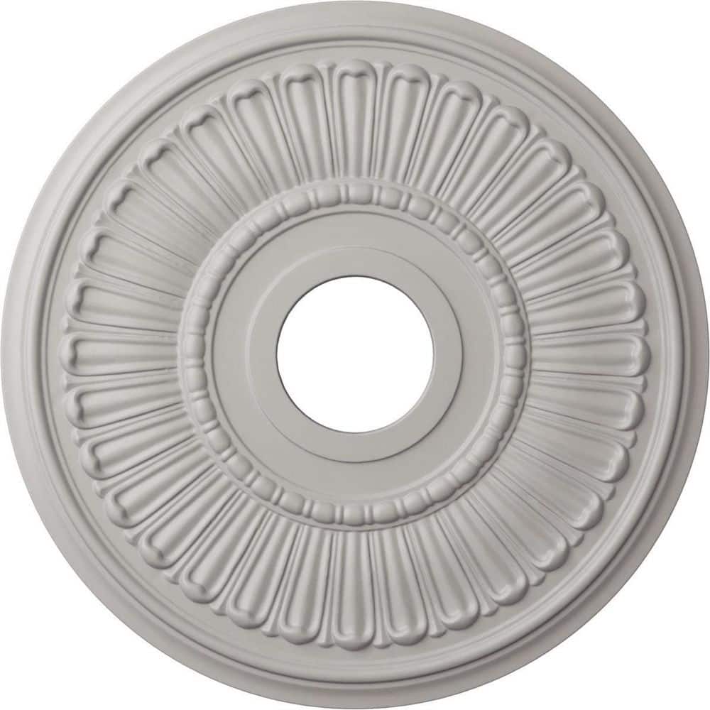 Ultra Pure White Hand-Painted Ceiling Medallion 16"