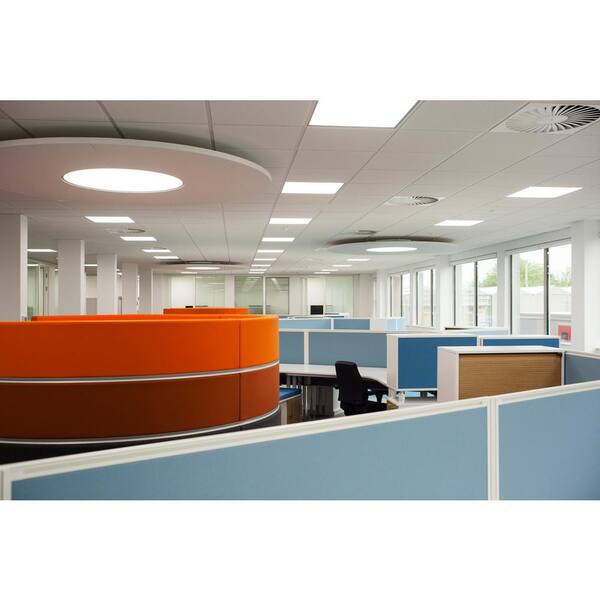 Skytile 20-Watt Brushed Aluminum 1 x 2 Integrated LED Flat Panel Light, Cool White Temperature