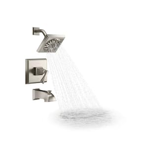 Kallan Rite-Temp Single-Handle 1- -Spray Tub and Shower Faucet in Vibrant Brushed Nickel (Valve Included)