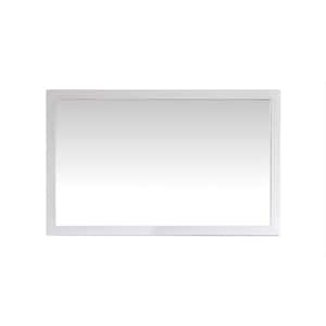 Sterling 48 in. W x 30 in. H Rectangular Wood Framed Wall Bathroom Vanity Mirror in White