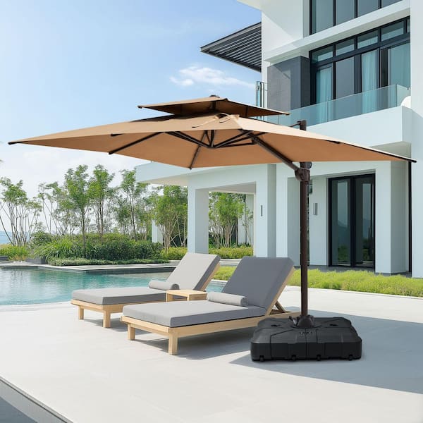 cantilever patio umbrella with wheeled base Offset Wheels The 10 patio offset umbrella from Pellebant provides an ample shade to keep you cool and protect from the hot sun GENSHED Cantilever Umbrella Base with