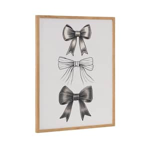 Gallery Coquette Preppy Retro Girly Black Bows by The Creative Bunch Studio Natural Framed Art Print 16 in. x 20 in.