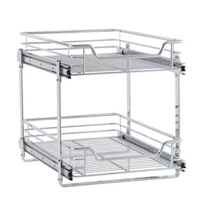 Lynk Professional 14 X 18 Slide Out Double Shelf - Pull Out Two Tier  Sliding Under Cabinet Organizer : Target