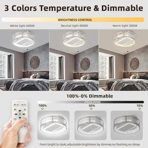 20 in. Indoor White Ceiling Fan with Adjustable White Integrated LED, Remote Included