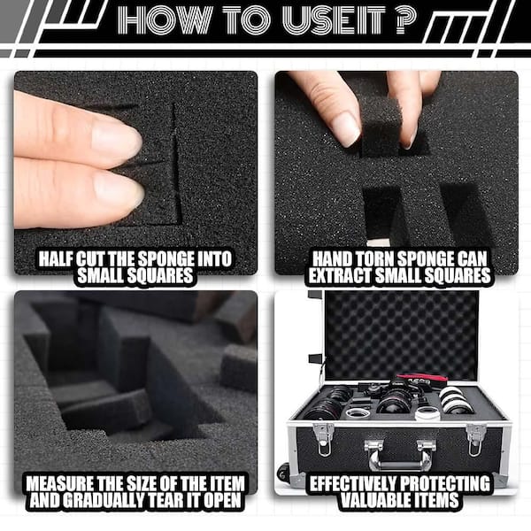 Shadow Foam Rifle Toolbox Foam Organizers 4-Pack Gun Case Foam - 16x12x2 Inch Pick ...