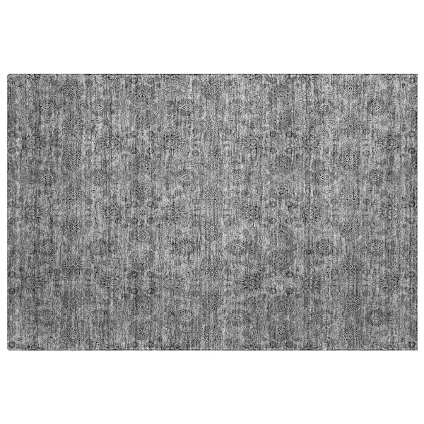 Dream Shag Premium Machine Washable Abstract ADS702 Gray 2 ft. x 3 ft. Accent Rug