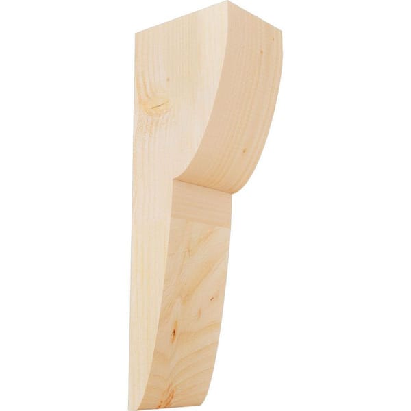 Ekena Millwork 6 in. x 8 in. x 24 in. Douglas Fir Carmel Smooth Corbel