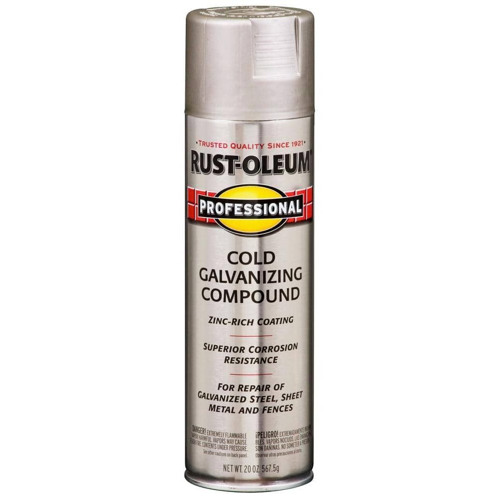 Rust-Oleum Professional 20 oz. Flat Gray Cold Galvanizing Compound Spray  7585838 - The Home Depot