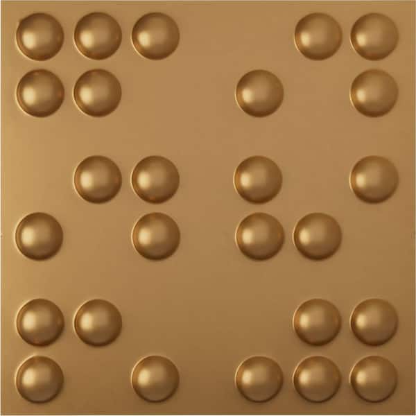 Ekena Millwork 19 5/8 in. x 19 5/8 in. Emery EnduraWall Decorative 3D Wall Panel, Gold (12-Pack for 32.04 Sq. Ft.)