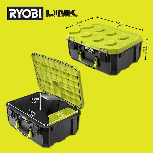 RYOBI LINK Double Organizer Bin STM812 - The Home Depot