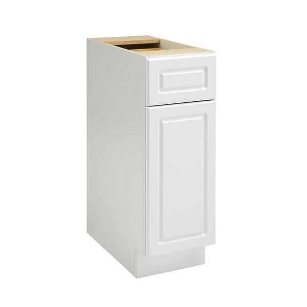 Heartland Cabinetry Heartland Ready to Assemble 12x34.5x24.3 in. Base Cabinet with 1 Door and Drawer in White