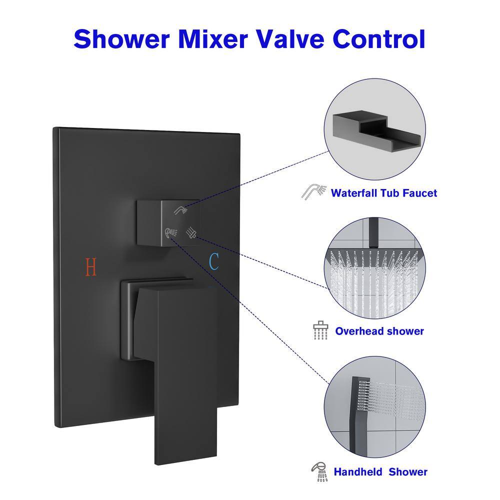 Oil Rubbed Bronze Ceiling Mounted Rain Shower System