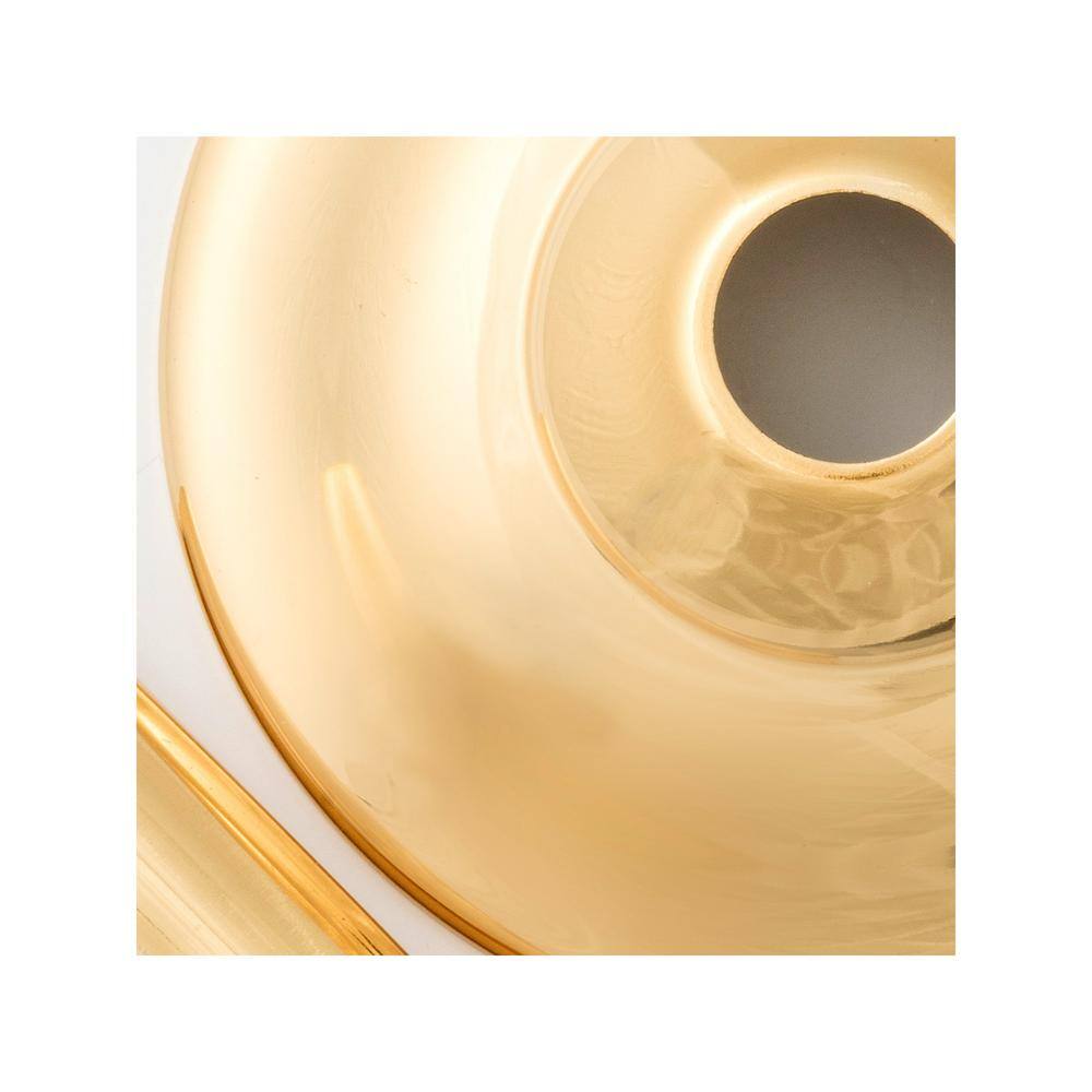 Xavier Gold and Black Steel 2-Light Chandelier
