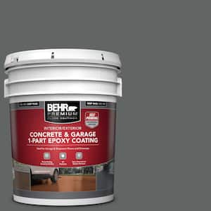 5 gal. #BXC-41 Charcoal Self-Priming 1-Part Epoxy Satin Interior/Exterior Concrete and Garage Floor Paint