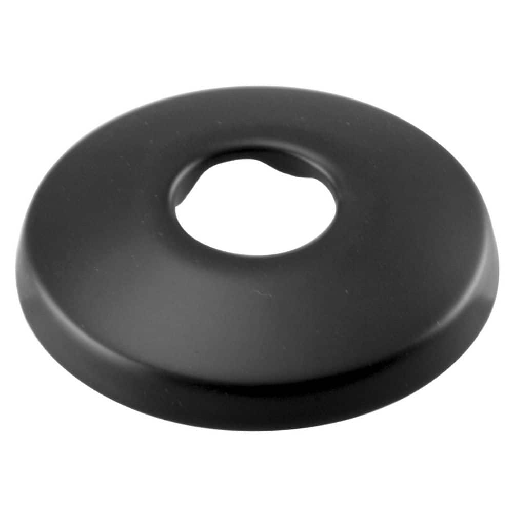 Matte Black Copper Pedestal Lavatory Kit with Cross Handles