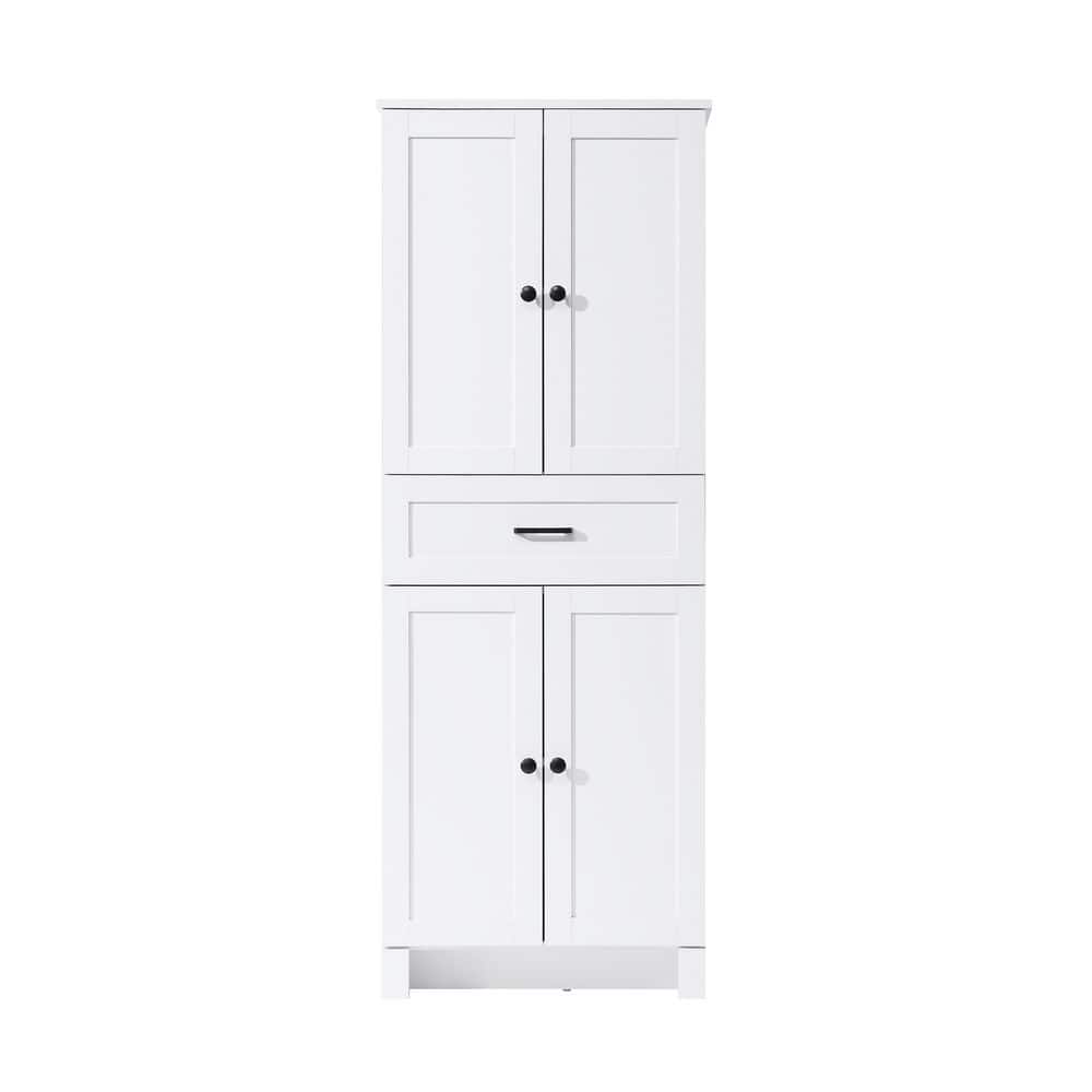 24 in. W x 18 in. D x 65 in. H White Freestanding Linen Cabinet price history on PriceWatchPro