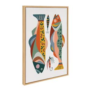 Colorful Bright Animal Fish By Rachel Lee, 1-Piece Framed Canvas Fish Art Print, 23 in. x 33 in.