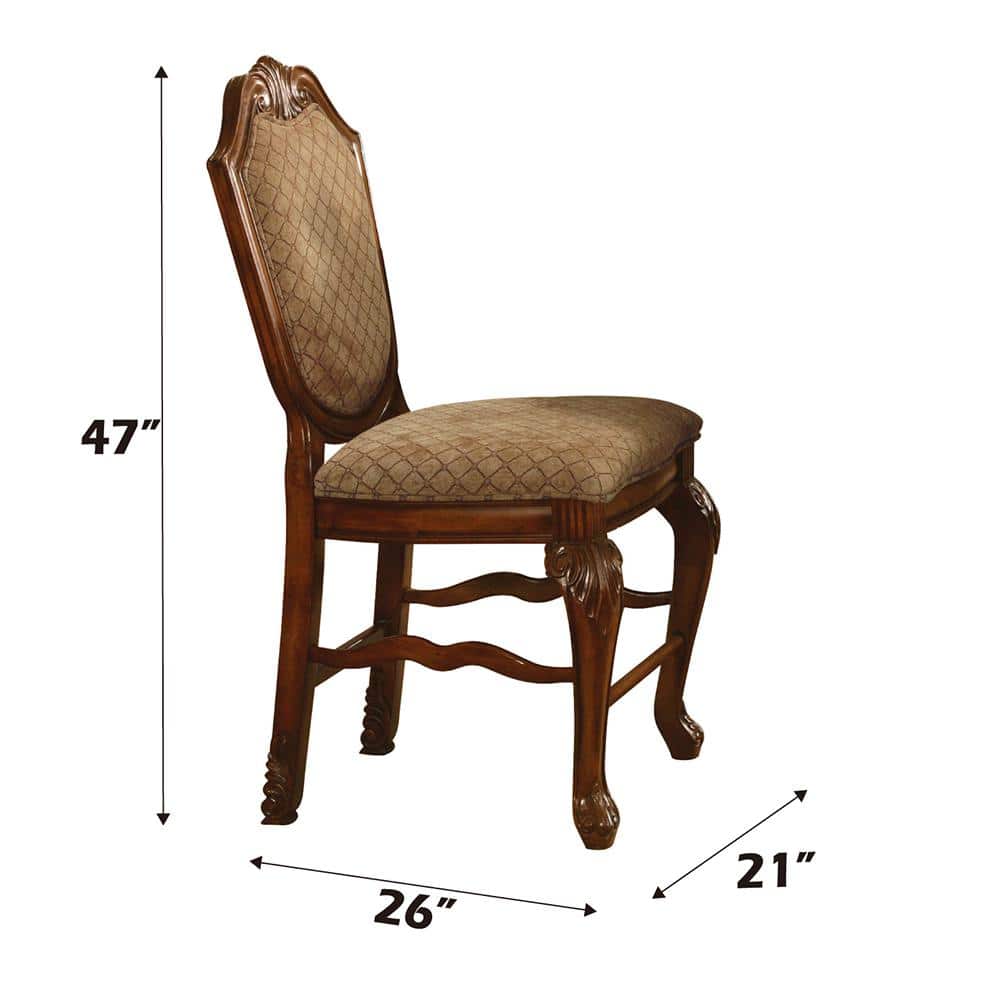 Chateau De Ville Cherry Upholstered Counter Height Side Chair Set