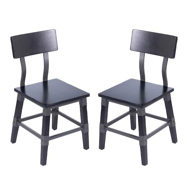 Carnegy Avenue Black Wood Dining Chair Set of 2 CGA-XU-531570-BL-HD ...