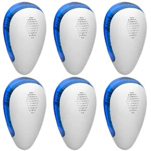 4-6-Watt Ultrasonic Electronic Indoor Plug in Bug Repellent for Bedroom Garage with Built-in Advance Chip (6-Pack)