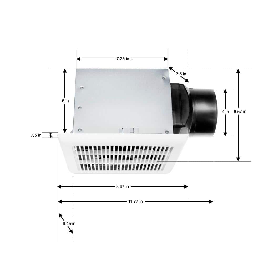 Hampton Bay White Ceiling Mount Bathroom Exhaust Fan
