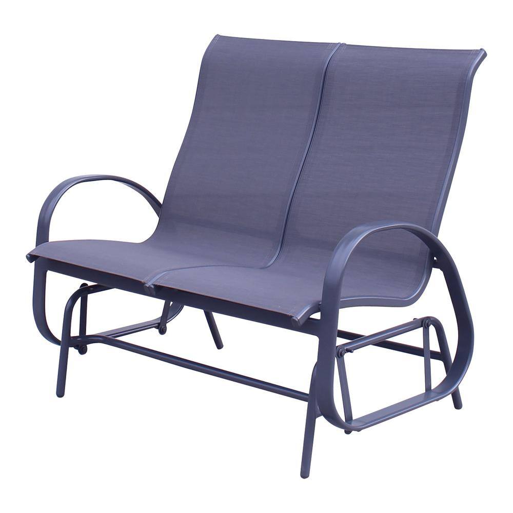 Courtyard Casual Santa Fe Metal Outdoor Loveseat Glider 5567 The Home