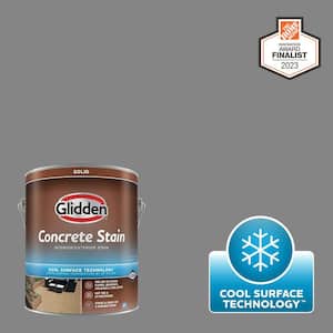 1 gal. PPG1001-5 Dover Gray Solid Interior/Exterior Concrete Stain with Cool Surface Technology