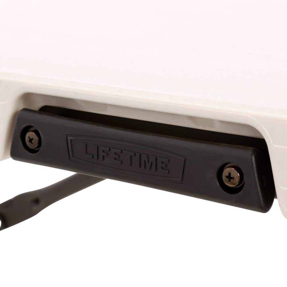 4-Foot Adjustable Height Almond Plastic Folding Table