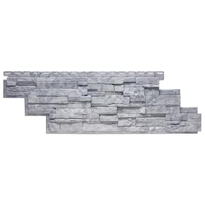 NovikStone Carrara 19.1 in. x 50 in. Stone Siding in Grigio (10 Panels Per Box, 25.2 sq. ft.)