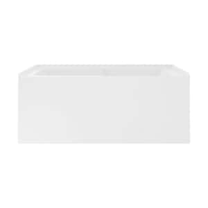 Voltaire 48 in. x 30 in. Soaking Bathtub with Left Drain in White Glossy