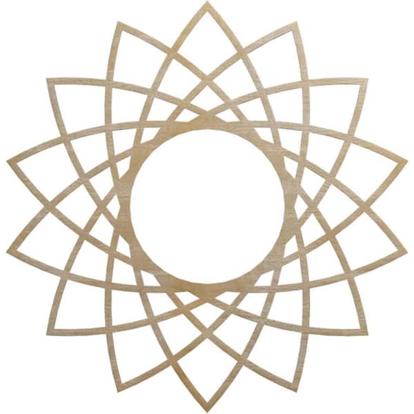 Ekena Millwork 0.375 in. x 40 in. x 40 in. Wood Medallion Moulding