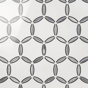 Meraki Bianco 9.52 in. x 10.99 in. Polished Marble Floor and Wall Mosaic Tile (0.73 sq. ft./Each)