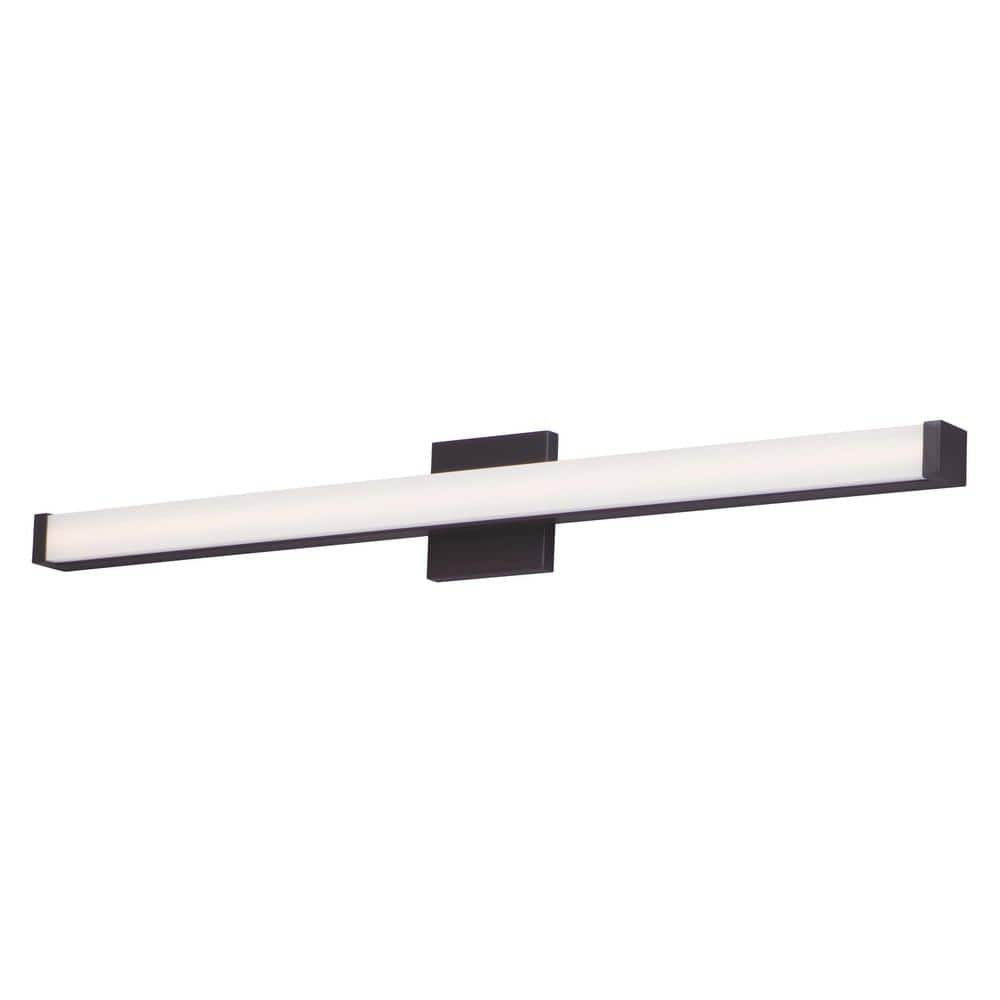 Elegant Bronze 36" LED Bath Vanity Light with Dimmable Acrylic Shade