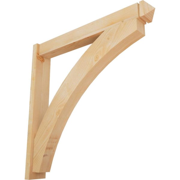 Ekena Millwork 6 in. x 42 in. x 42 in. Thorton Arts and Crafts Rough Sawn Douglas Fir Outlooker