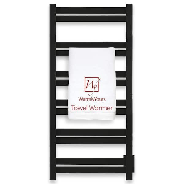 Elevate Grande 12-Bar Hardwire Electric Towel Warmer in Black Matte